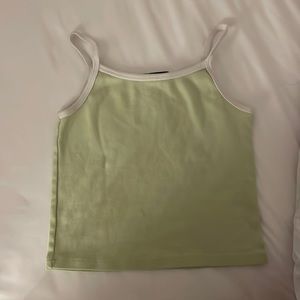 Lime green tank with white edges from Brandy